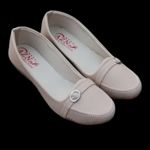 Off-White Rhinestone Slip-On Pumps for Women