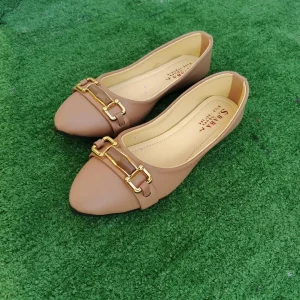 Women Synthetic Leather Beige Fancy Pumps Sizes 6-10