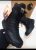 Men’s Black Rubber Army Boots with Ankle Height & Durable Sole
